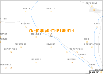 map of Yefimovskaya Vtoraya