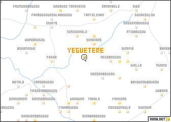 map of Yéguétéré
