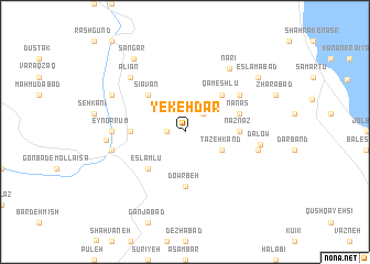 map of Yekeh Dar