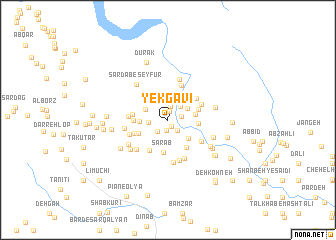 map of Yek Gāvī