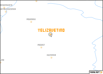 map of Yelizavetino