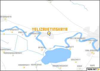 map of Yelizavetinskaya