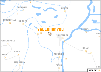 map of Yellow Bayou