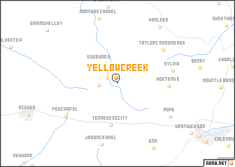 map of Yellow Creek