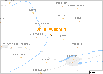 map of Yelovyy Padun