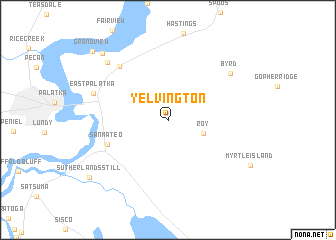 map of Yelvington