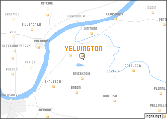map of Yelvington