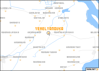map of Yemelʼyanovka