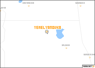 map of Yemelʼyanovka