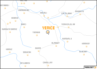 map of Yenice