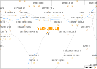 map of Yéra Dioula