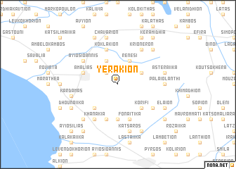 map of Yerákion