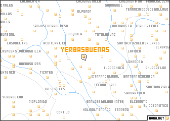 map of Yerbas Buenas