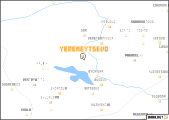 map of Yeremeytsevo