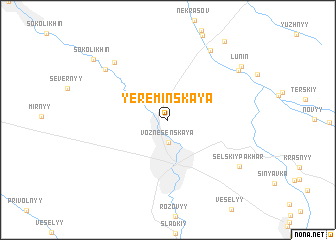 map of Yerëminskaya
