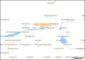 map of Yeryshëvo