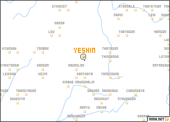 map of Yeshin