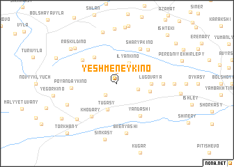 map of Yeshmeneykino