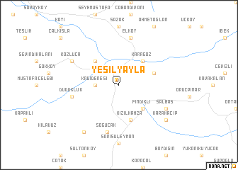 map of Yeşilyayla