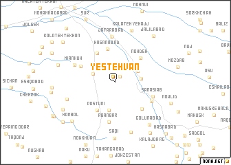 map of Yestehvān