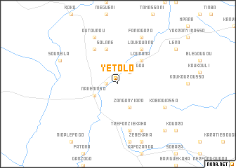 map of Yétolo