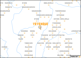 map of Yéyéhoué