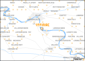 map of Yffiniac