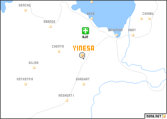 map of Yinesa