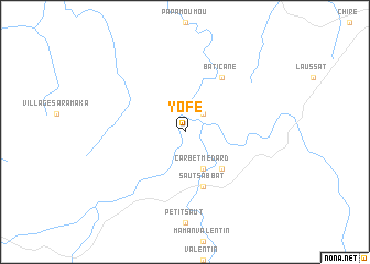 map of Yofé