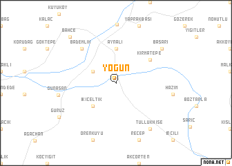 map of Yoğun