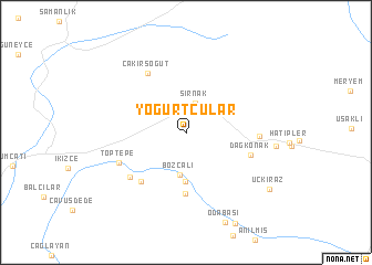 map of Yoğurtçular