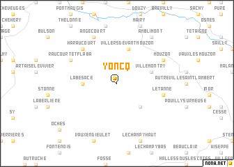 map of Yoncq