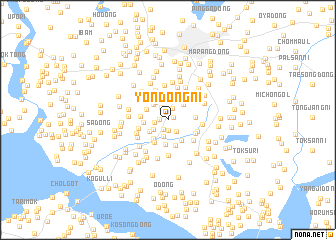 map of Yŏndong-ni