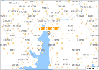 map of Yŏngbong-ni
