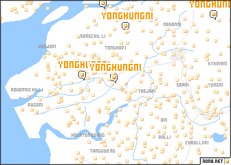 map of Yonghŭng-ni