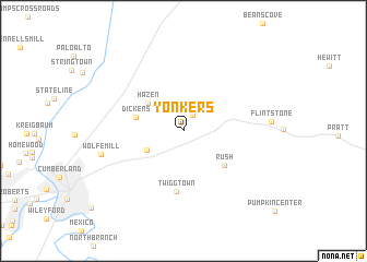 map of Yonkers