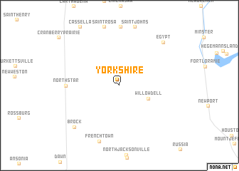 map of Yorkshire