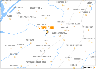 map of Yorks Mill