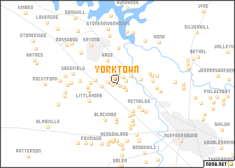 map of Yorktown