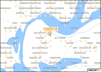 map of Yoro Ya