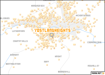 map of Yostland Heights