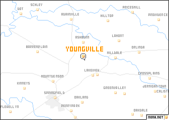 map of Youngville