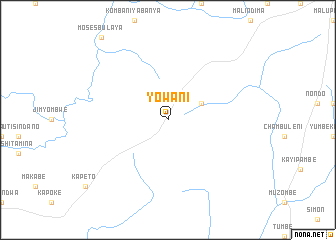 map of Yowani