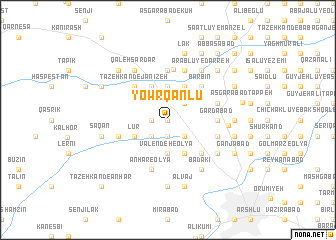 map of Yowrqānlū