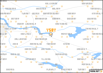 map of Ysby