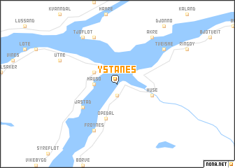 map of Ystanes