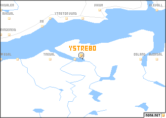 map of Ystrebø