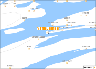 map of Ytre Leines