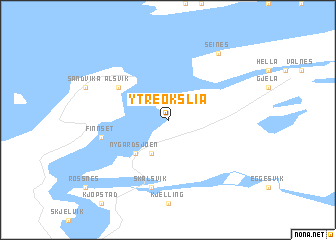 map of Ytre Okslia
