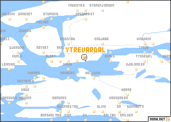 map of Ytre Vårdal